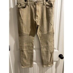 PJ Mark Premium Denim Jeans Men 40(38) X 40 Golden Brown Straight Canvas Jeans